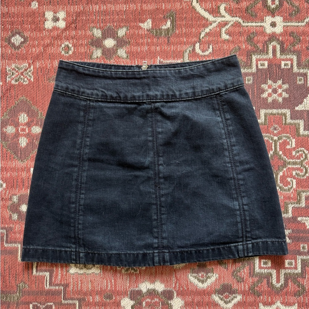 Free people dark denim skirt
